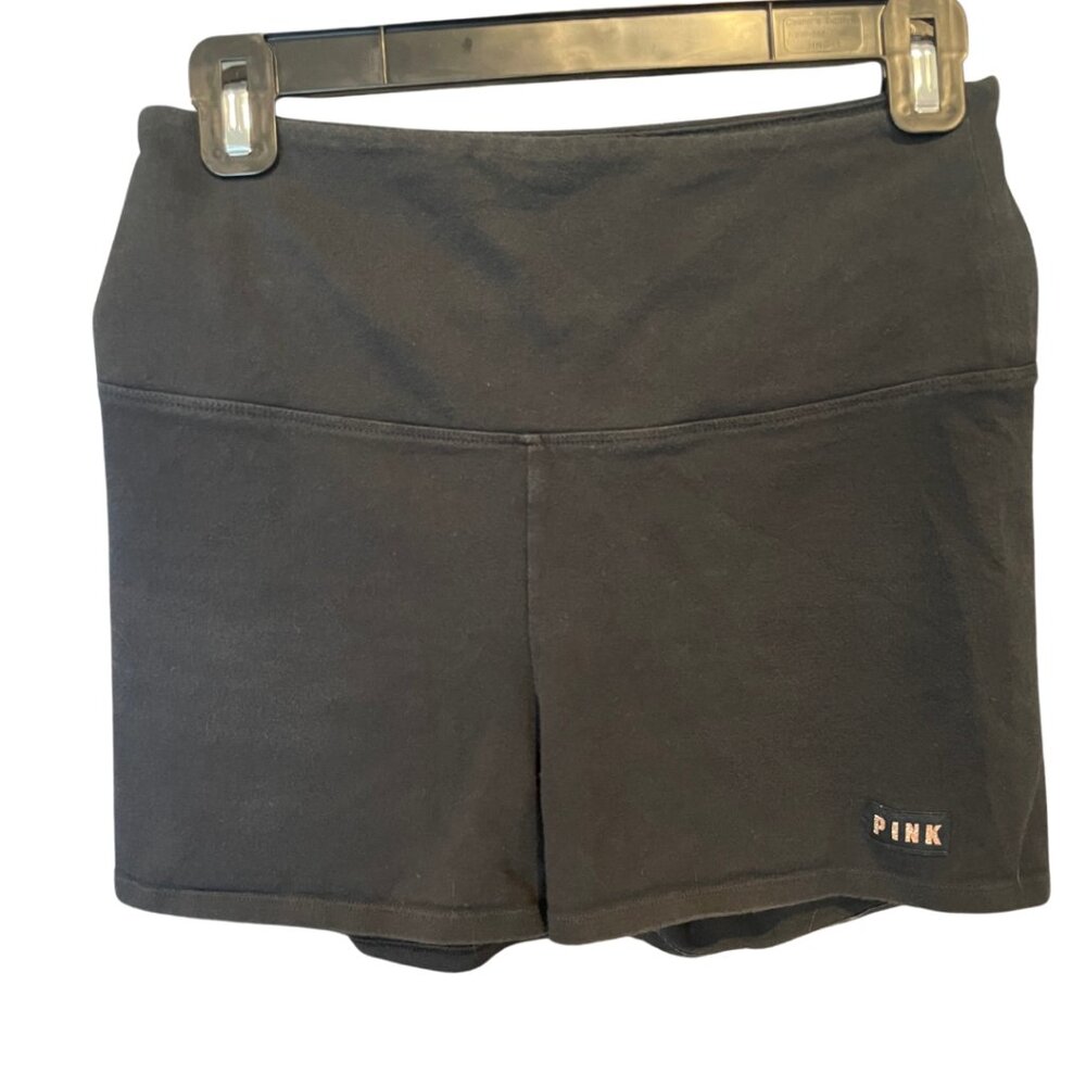 VICTORIA'S SECRET PINK High Waist Yoga Shorts Girls Black Size M/170/72A
